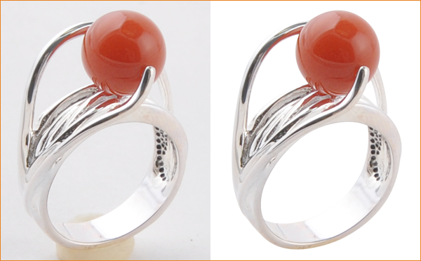 Jewelry photo background clipping path